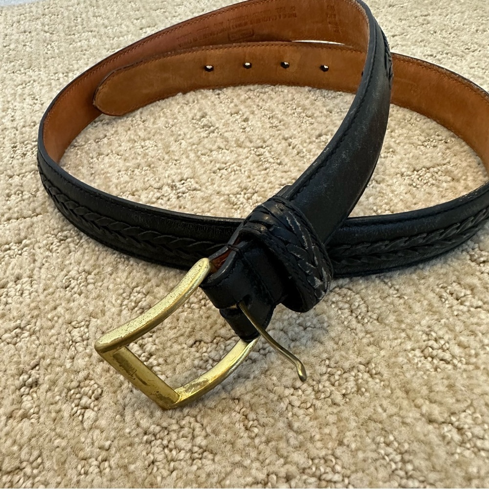 Leather Coach Belt, 36”